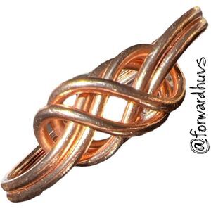 Hand Crafted Twisted Copper Cuff Bracelet – Knotted Rope Design